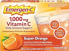 Emergen-C 1000mg Vitamin C Powder for Daily Immune Support Caffeine Free Vitamin C Supplements with Zinc and Manganese, B Vit