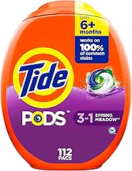 Tide PODS Laundry Detergent Pods, Spring Meadow Scent, 112 Count, Concentrated Laundry Soap Detergent, Stain Remover and Colo