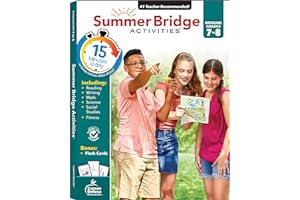 Summer Bridge Activities 7th to 8th Grade Workbook, Math, Reading Comprehension, Writing, Science, Social Studies, Fitness Su