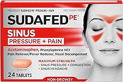 Sudafed PE Sinus Congestion Maximum Strength Non-Drowsy Decongestant Tablets, 24 ct