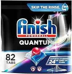 FINISH Quantum Powerball, Dishwasher Pods, Dishwasher Detergent Liquid, Dishwasher Soap, Advanced Clean & Shine, 82ct Dishwas