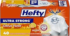 Hefty Ultra Strong Tall Kitchen Trash Bags, Citrus Twist Scent, 13 Gallon, 40 Count