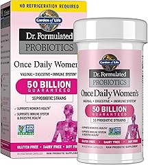 Garden of Life Once Daily Dr. Formulated Probiotics for Women 50 Billion CFU 16 Probiotic Strains with Organic Prebiotics for