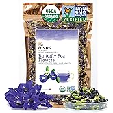 INCAS 100% USDA Organic Butterfly Pea Flower 4.41 oz (375+ Cups) DIRECT FROM SOURCE Thailand Non GMO Verified Dried Caffeine 