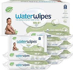 WaterWipes Plastic-Free Textured Clean, Toddler & Baby Wipes, 99.9% Water Based Wipes, Unscented & Hypoallergenic for Sensiti