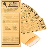 100 Key Drop Off Envelopes for After Hours – Auto Shop Repair/Service Drop Box Overnight Envelopes - Automotive Mechanic Car 