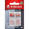 SINGER Universal Regular & Ball Point Sewing Machine Needles, Sizes 80/12, 90/14, 100/16-10 Count