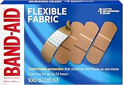 Band-Aid Brand Flexible Fabric Adhesive Bandages for Wound Care and First Aid, All One Size, 100 Count