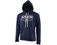 more-results: Sweatshirt Overview: This stylish Navy Blue hoodie is constructed from a soft cotton-p