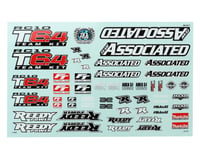 Team Associated RC10T6.4 1/10 Stadium Truck Team Kit Decal Sheet