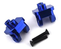 Hot Racing Losi Baja Rey/Rock Rey Aluminum Rear Upper Link Mount Set (Blue)