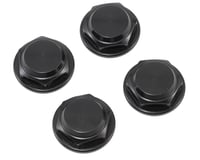 King Headz 17mm Fine Thread Flanged Closed End Wheel Nut (Black) (4)