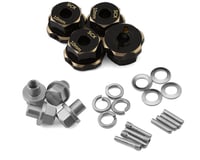 Samix Multi Crawler Extended Heavy Brass Wheel Hex Adapters (4) (Black)