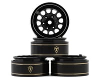 Treal Hobby Type I 1.0" Classic 12-Spoke Beadlock Wheels (Black) (4) (27.2g)