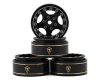 Treal Hobby Type B 1.0" 5-Spoke Beadlock Wheels (Black/Black) (4) (22.4g)