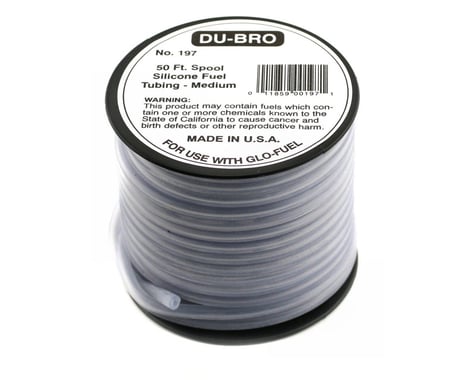 DuBro Medium Silicone Fuel Tubing (Blue) (50')