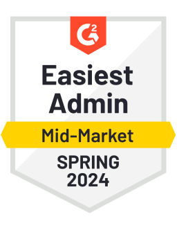 Logo - G2: Easiest Admin Mid-Market (Spring 2024)