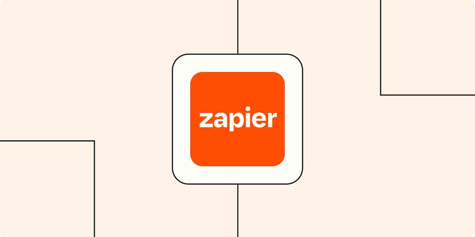 The Zapier logo on an orange background