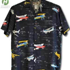 Piper Club Stearman Cessna Beechcraft Airplane Haiwaiian Shirt