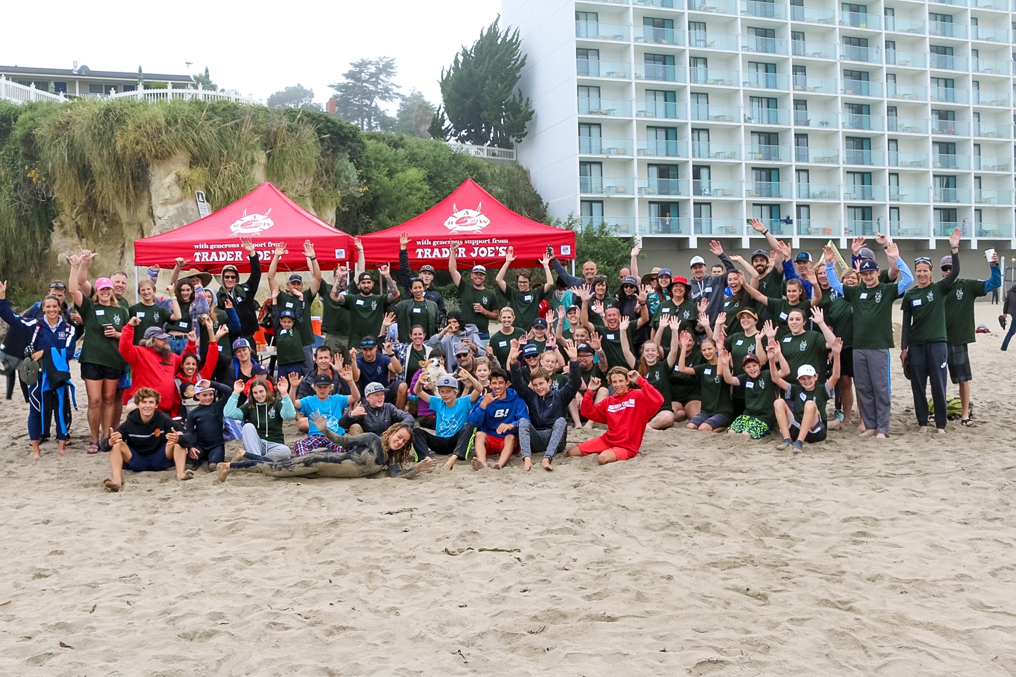 The volunterr crew at cowell beach 2019.jpg