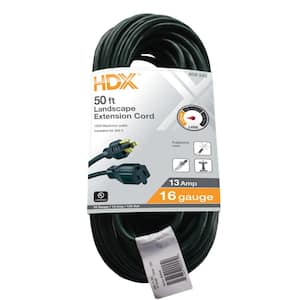 50 ft. 16/3 Light Duty Indoor/Outdoor Landscape Extension Cord, Green