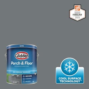 1 gal. Steel Grey Satin Interior/Exterior Porch and Floor Paint with Cool Surface Technology