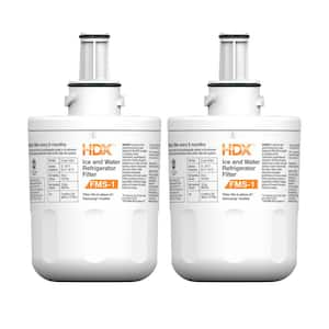 FMS-1 Premium Refrigerator Water Filter Replacement For Samsung HAF-CU1S / DA29-00003G (2-Pack)