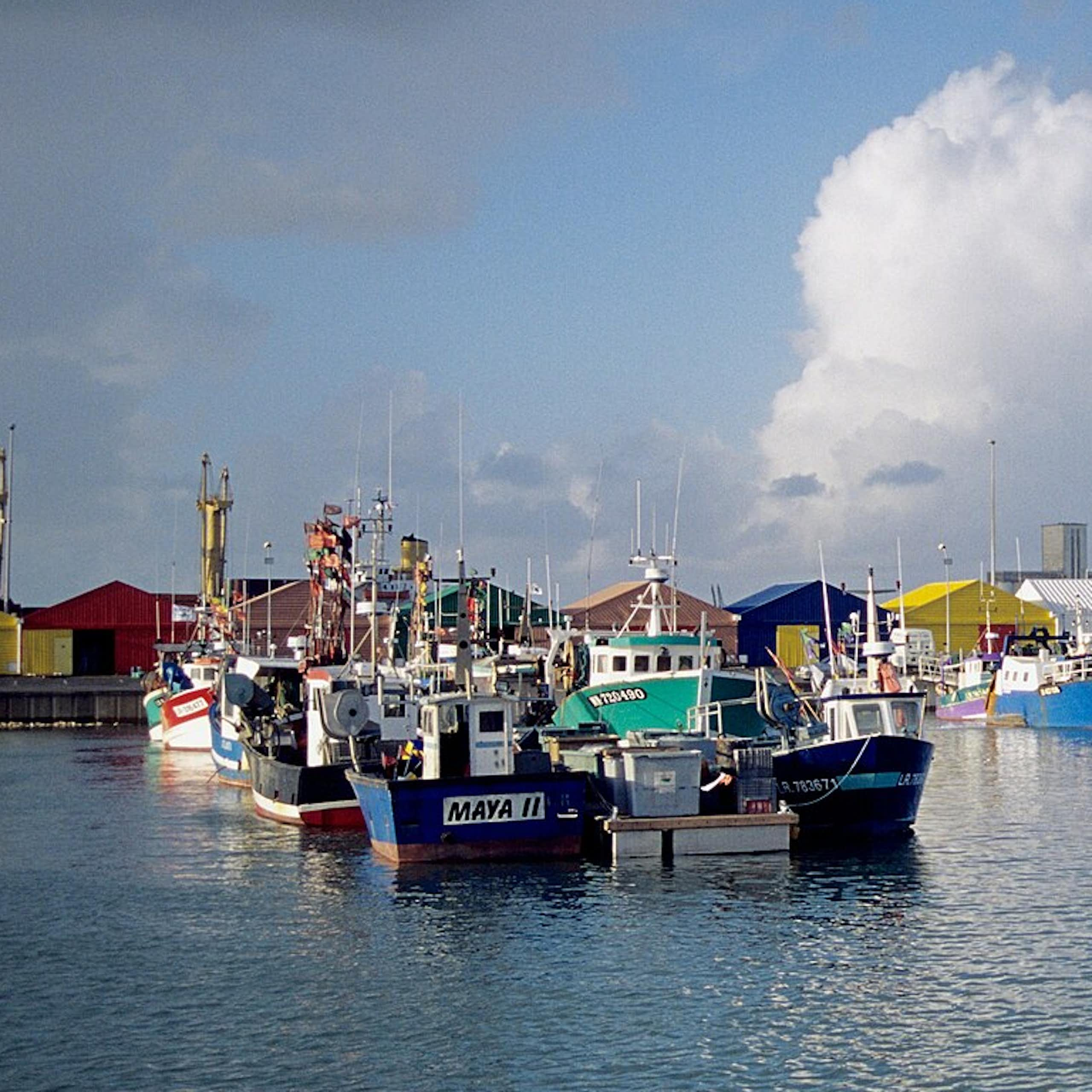 Des chalutiers dans le port de Chef de Baie (Charente-maritime) 