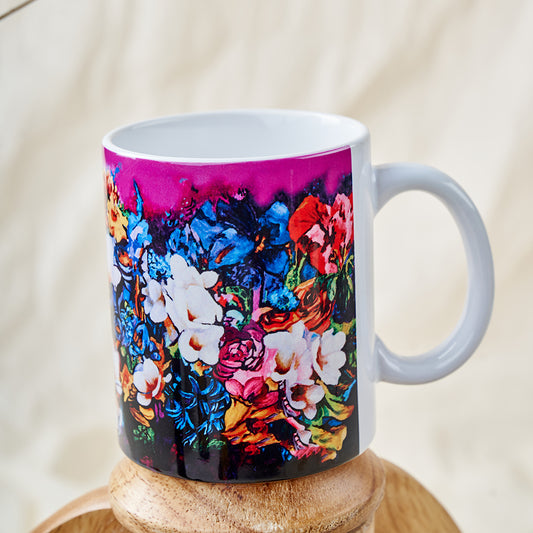 Colorful flowers mug