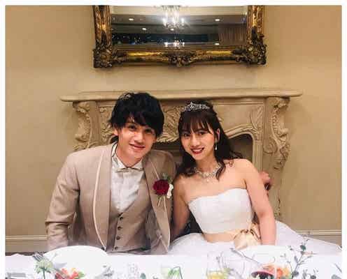 高城亜樹＆Jリーガー高橋祐治選手、結婚式ショット披露「去年家族で挙げました」