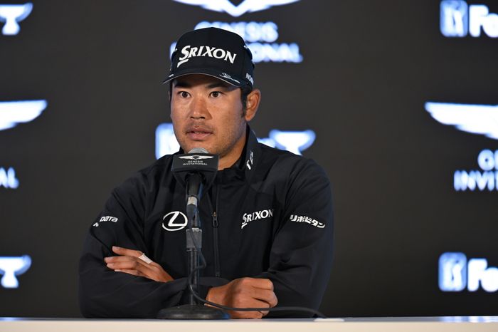 松山英樹が公式会見に登場（撮影：GettyImages）