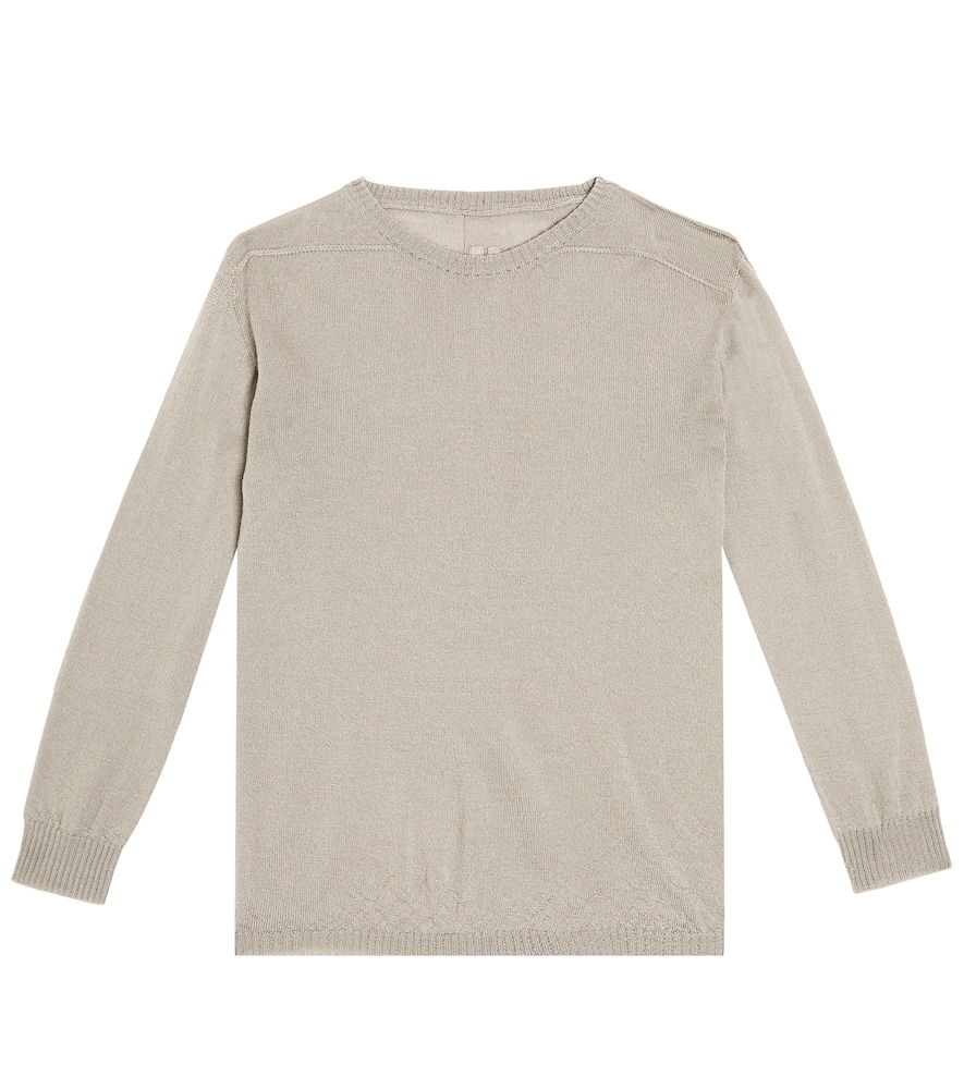 Rick Owens Kids' Biker Level Wool Jumper In White