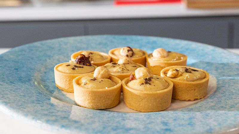 Receta de tartaletas rellenas de crema de avellana