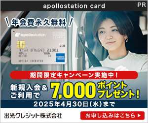 【最大11,400円相当】出光カード apollostation card