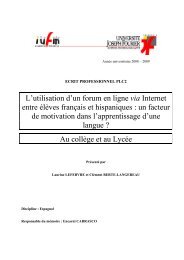 L'utilisation d'un forum en ligne via Internet entre élèves ... - Galanet