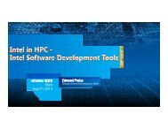 Intel's HPC and Xeon Phi oriented Software development ... - XQCD13