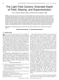 The Light Field Camera: Extended Depth of Field, Aliasing, and ...