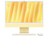 iMac 24インチ Retina 4.5Kディスプレイモデル M4チップ 8コアGPU 256GB SSD 16GBメモリ [イエロー]の製品画像