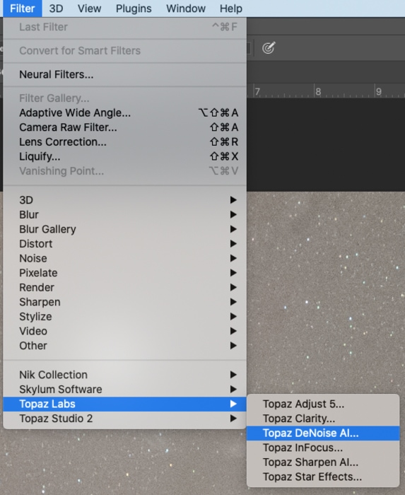 Topaz Denoise AI plugin for Photoshop