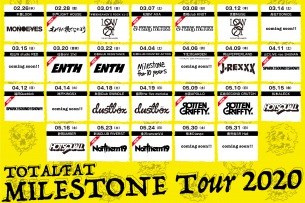 TOTALFAT〈MILESTONE Tour 2020〉盟友から初まで対バン第2弾発表