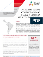 BRIEF: Civil Society's Regional Network For Advancing Freedom of Expression and Access To Information