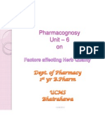 Factors in Quality of Crude Drugs