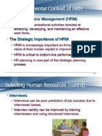 The Environmental Context of HRM: Human Resource Management (HRM)