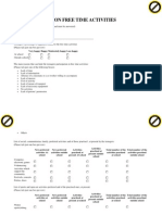 Questionnaire On Free Time Activitiespwxml