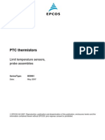 PTC Thermistors: Limit Temperature Sensors, Probe Assemblies