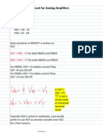 MOSFET Biasing Circuit For Analog Amplifiers: VGT Vgs - VT Vgs VGT + VT