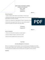 Amity School of Distance Learning Post Box No. 503, Sector-44 Noida - 201303 E-Commerce Assignment A Marks 10 Answer All Questions