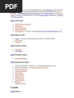 Pharmacy Chains Summary