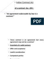 Definition of A Contract: Sec. 2 (H) : - "An Agreement Enforceable by Law Is A