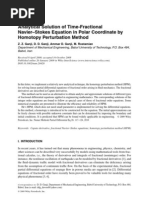 Analytical Solution of Time-Fractional Navier-Stokes Equation in Polar Coordinate by Homotopy Perturbation Method